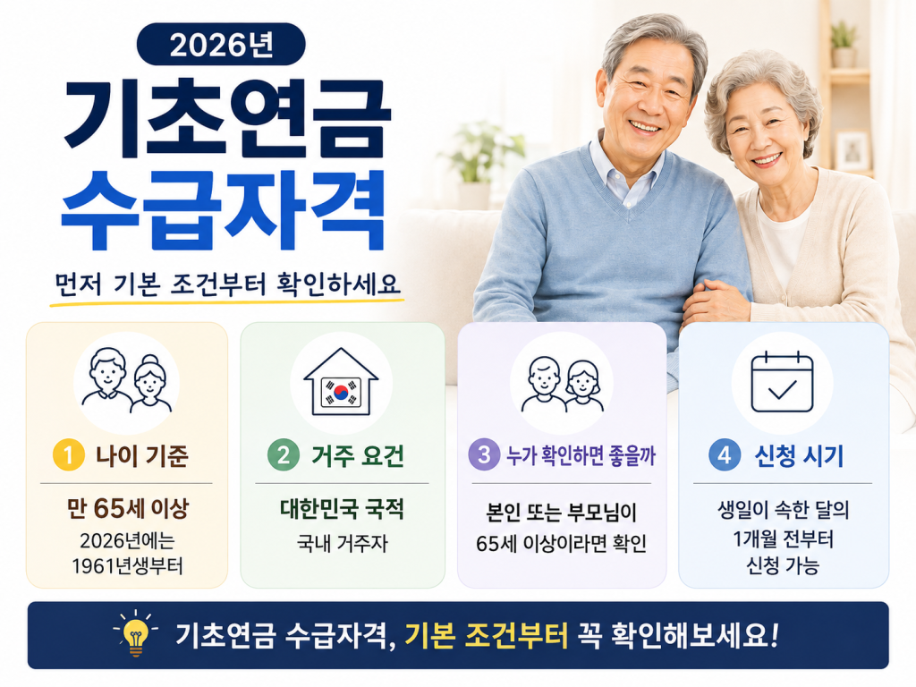 2026 기초연금 수급자격 안내